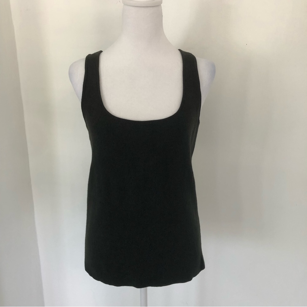 LINDA ALLARD ELLEN TRACY Women Greenish Knit Tank Top Sz X